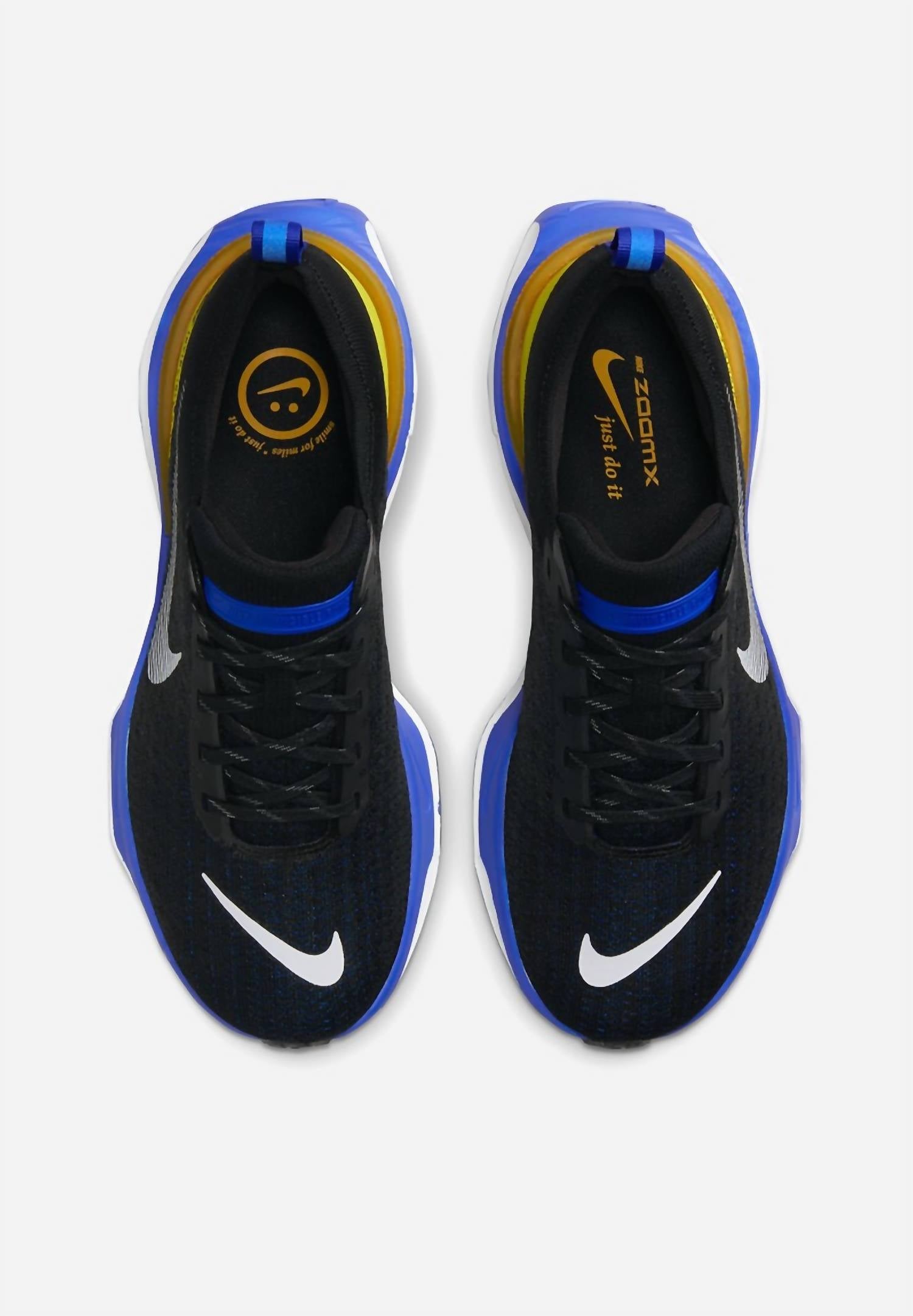 Men's Zoomx Invincible Run Flyknit 3 Shoe In Black/white/racer Blue/high Voltage