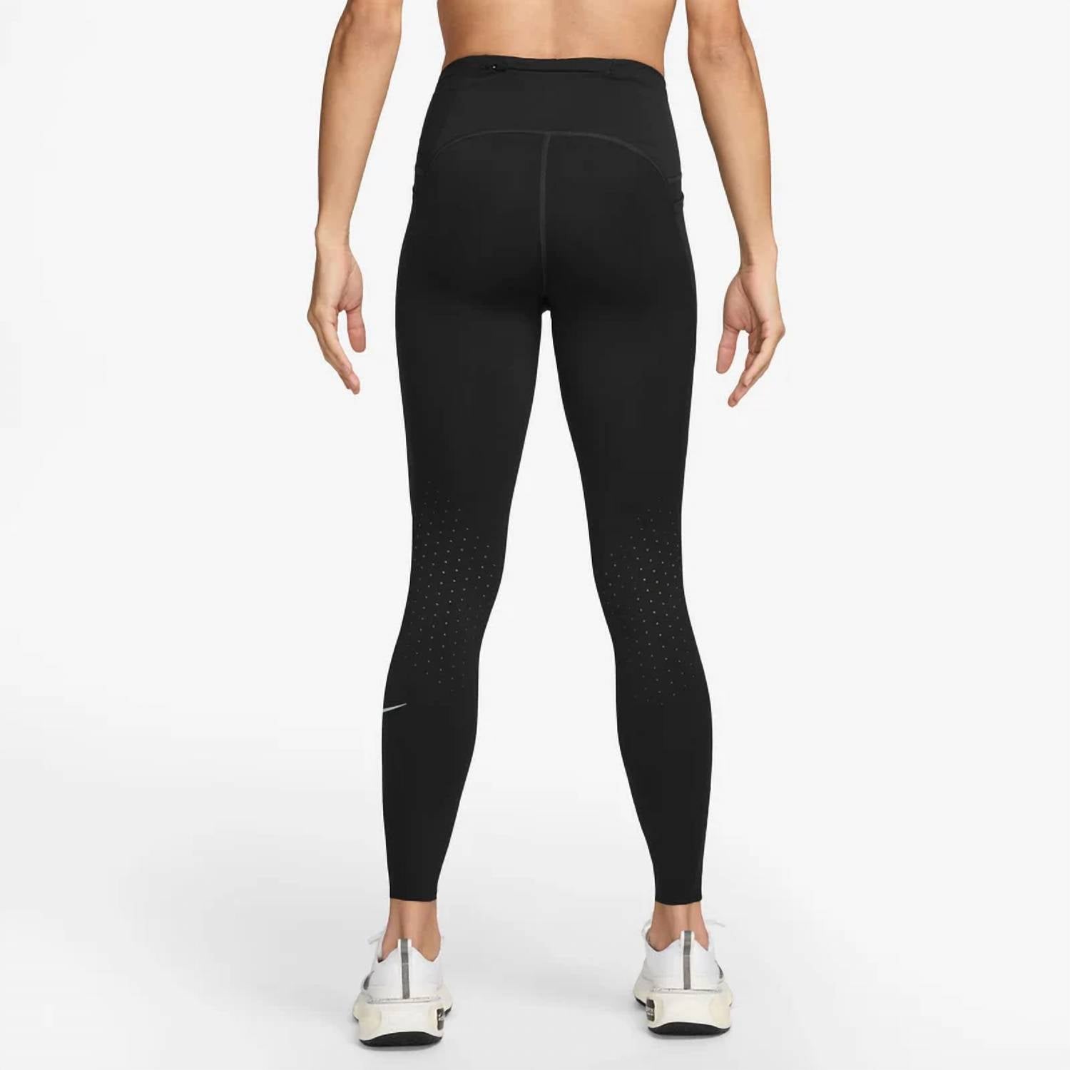 Swift High Waisted 7/8 Running Leggings With Pockets In Black