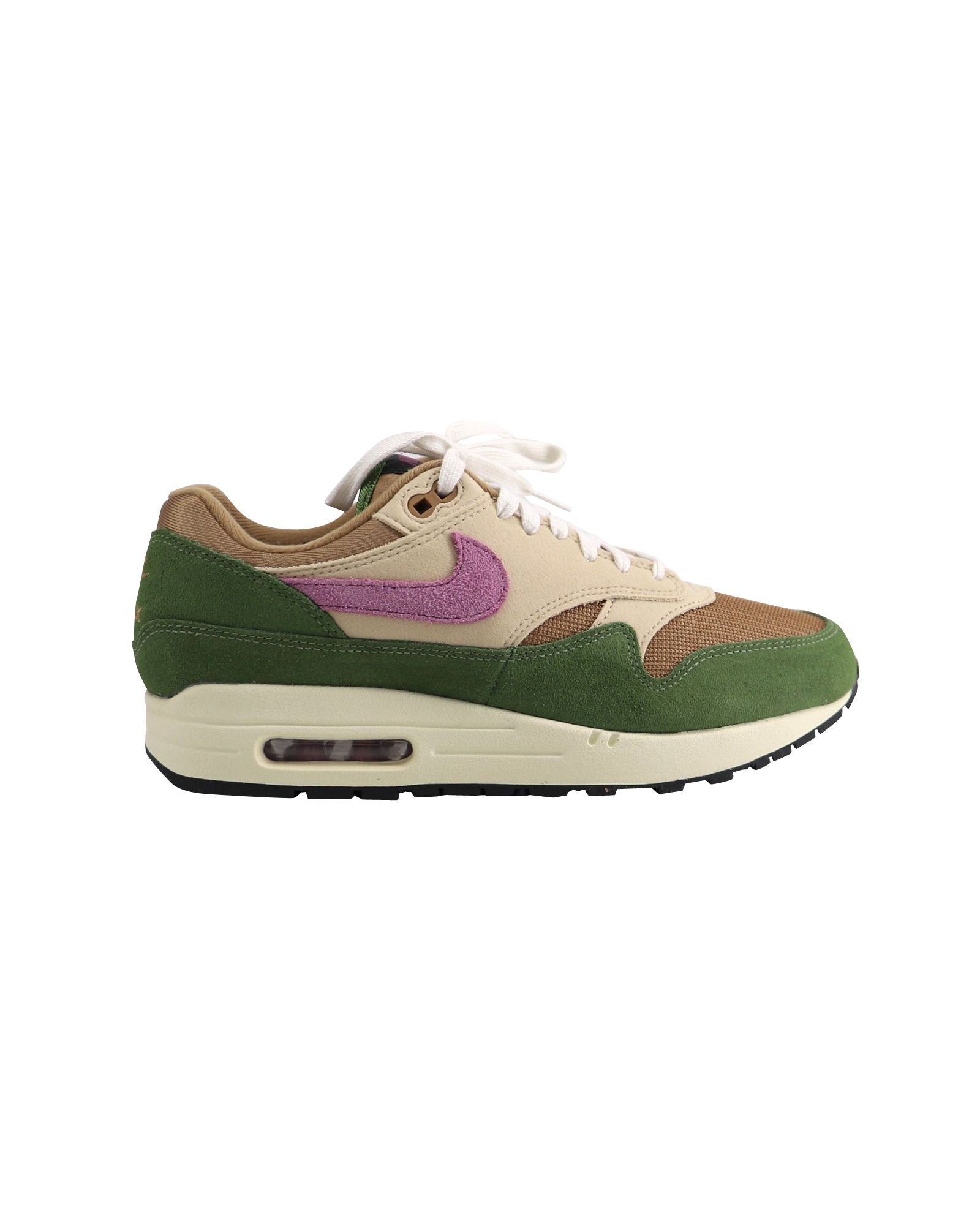 Nike Air Max 1 NH Sneakers in Treeline and Light Bordeaux Suede