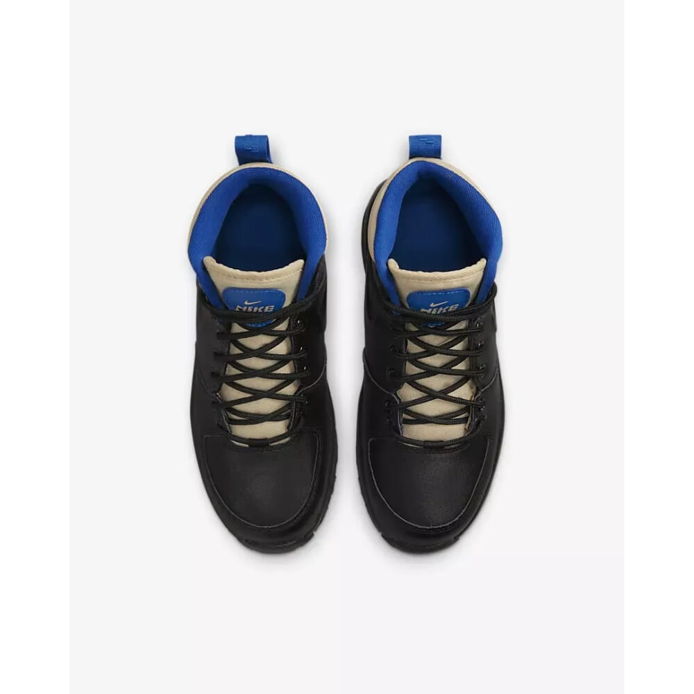 Grade-School Nike Manoa Leather Black/Black-Sesame-Game Royal BQ5372-003