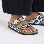 Women's Arizona Birko Sandal In Blooms White/black