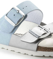 Women's Arizona Split Sandals In Light Blue/ Silver