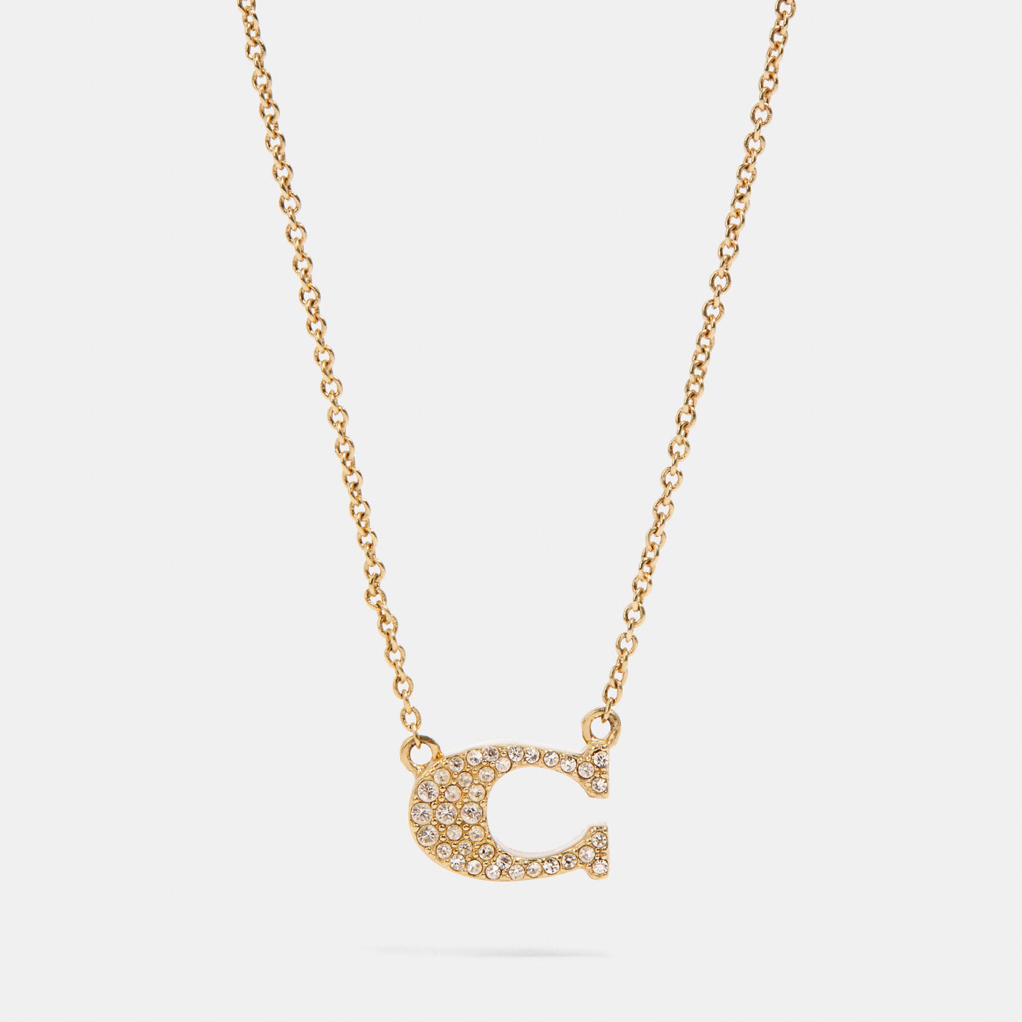Coach Outlet Pave Signature Necklace