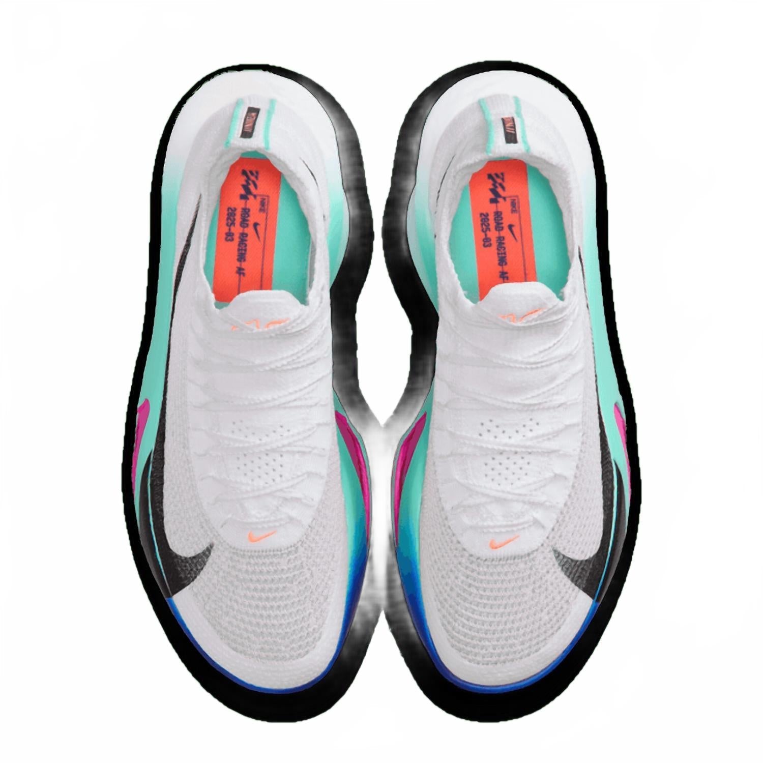 Men's Alphafly 3 Shoes In White/black/hyper Turq/concord