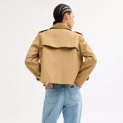 Coach Outlet Short Trench Coat With Signature Collar