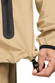 Nike Tech HM7151-297 Jacket Men's Parachute Beige Woven Hooded Full Zip POSH002