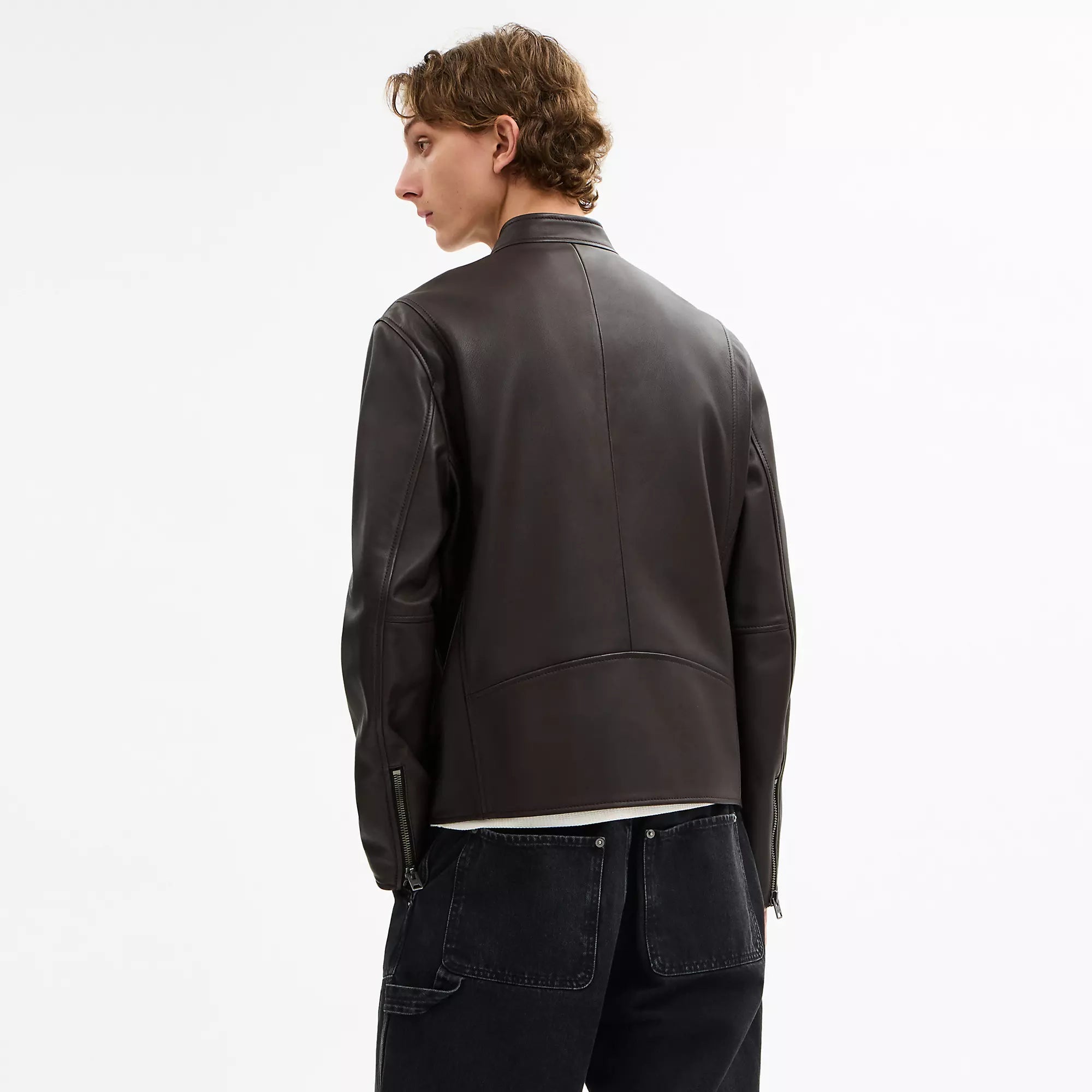Coach Outlet Leather Racer Jacket