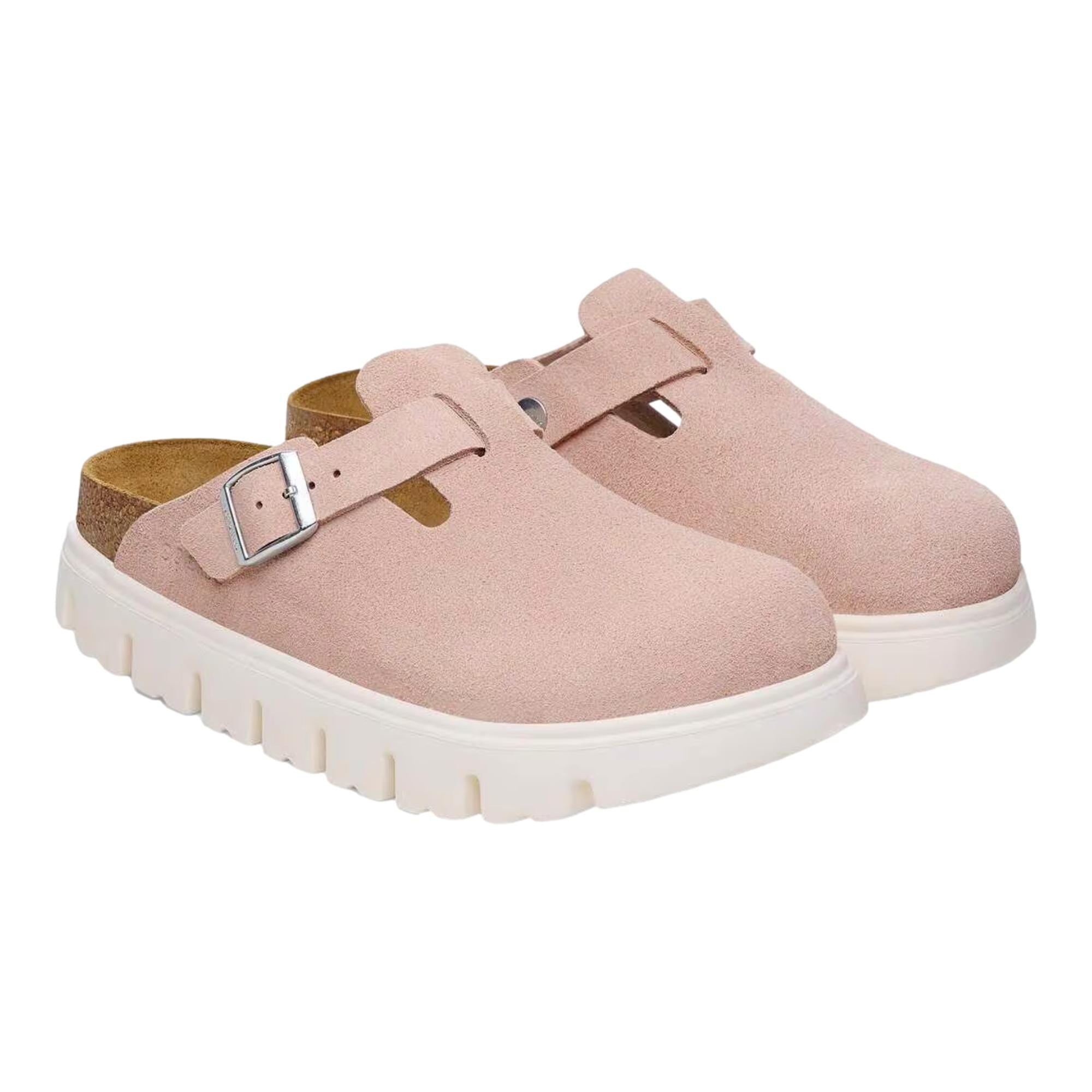 Women's Birkenstock Boston Pap Chunky Light Rose 1029125