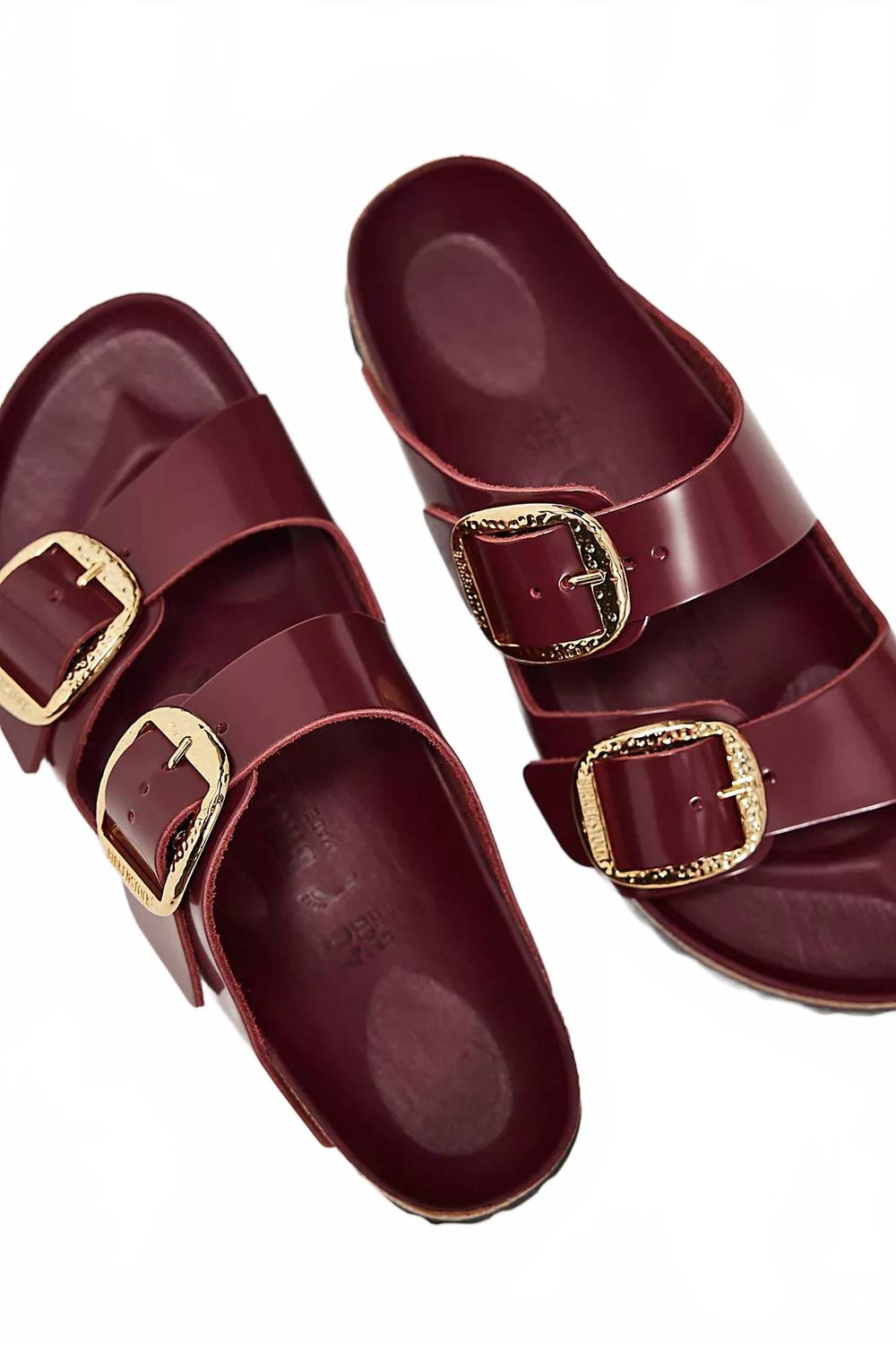 Women's Arizona Big Buckle Sandals In Zinfandel Leather