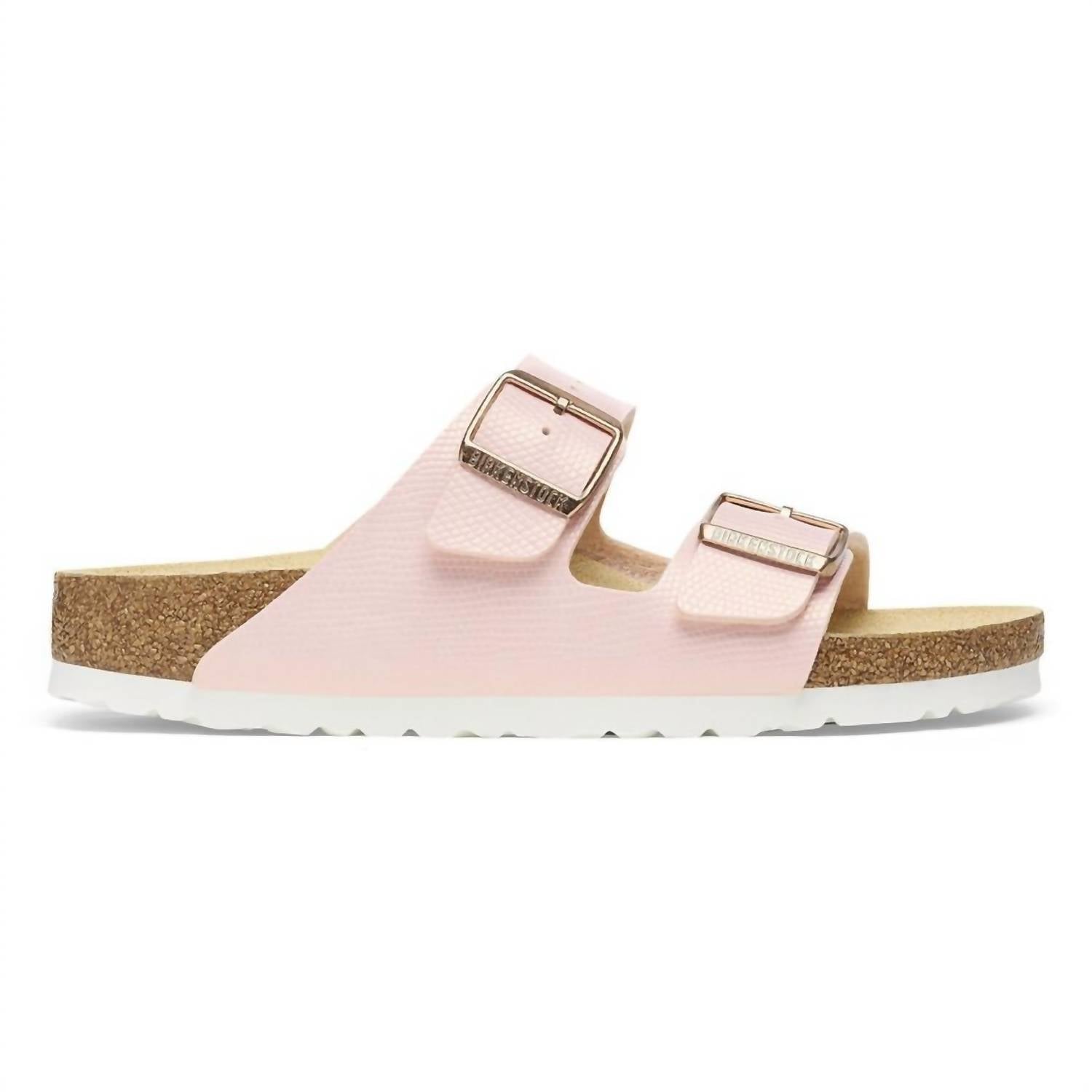 Women's Arizona Birko-Flor Embossed Sandal In Shiny Light Rose