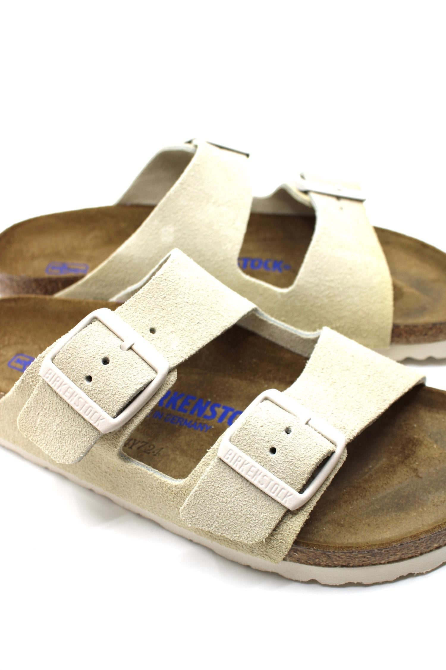Women's Arizona Suede Sandal In Antique White