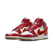 Men's Nike Dunk High 'Chenille Swoosh' DR8805-101 White Gym Red Lifestyle Shoes