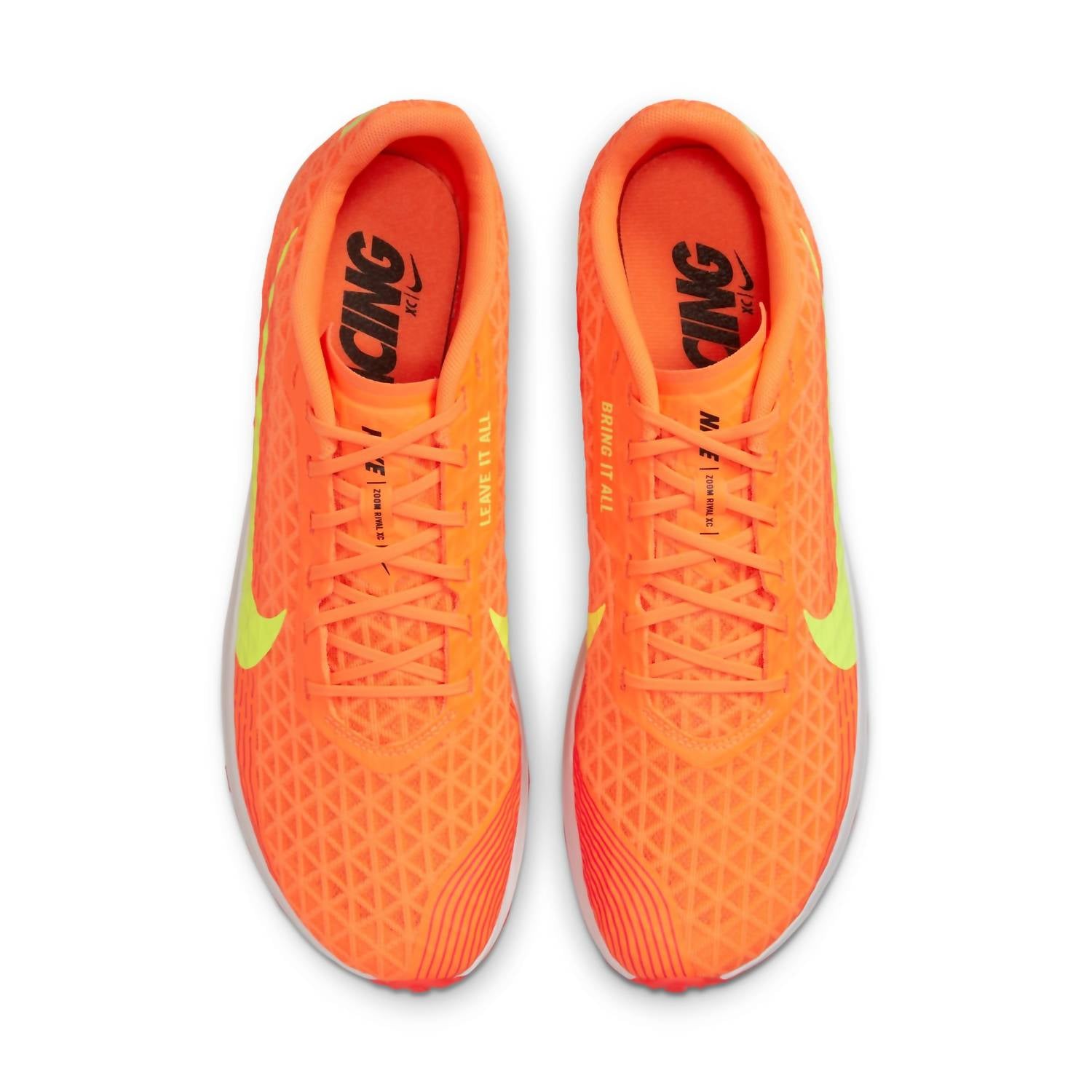 Men's Zoom Rival Xc 5 Cross Trainer Shoes In Total Orange/volt-Bright Crimson-Black
