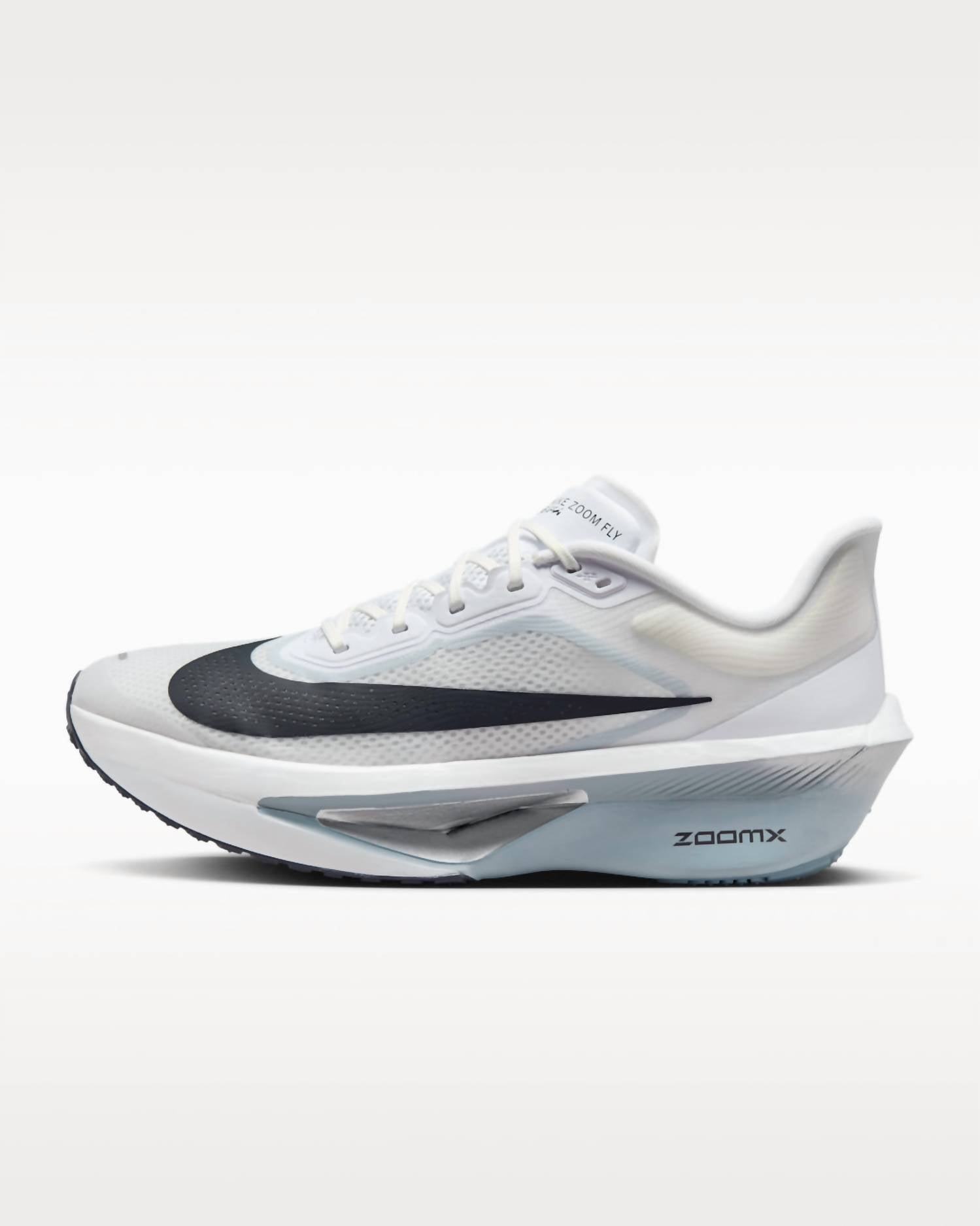 Men's Zoom Fly 6 Road Racing Shoes In White/pure Platinum/obsidian Mist/gridiron