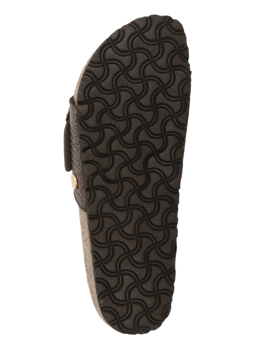 Brown Madrid Big Buckle Raffia Sandals