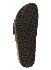 Brown Madrid Big Buckle Raffia Sandals