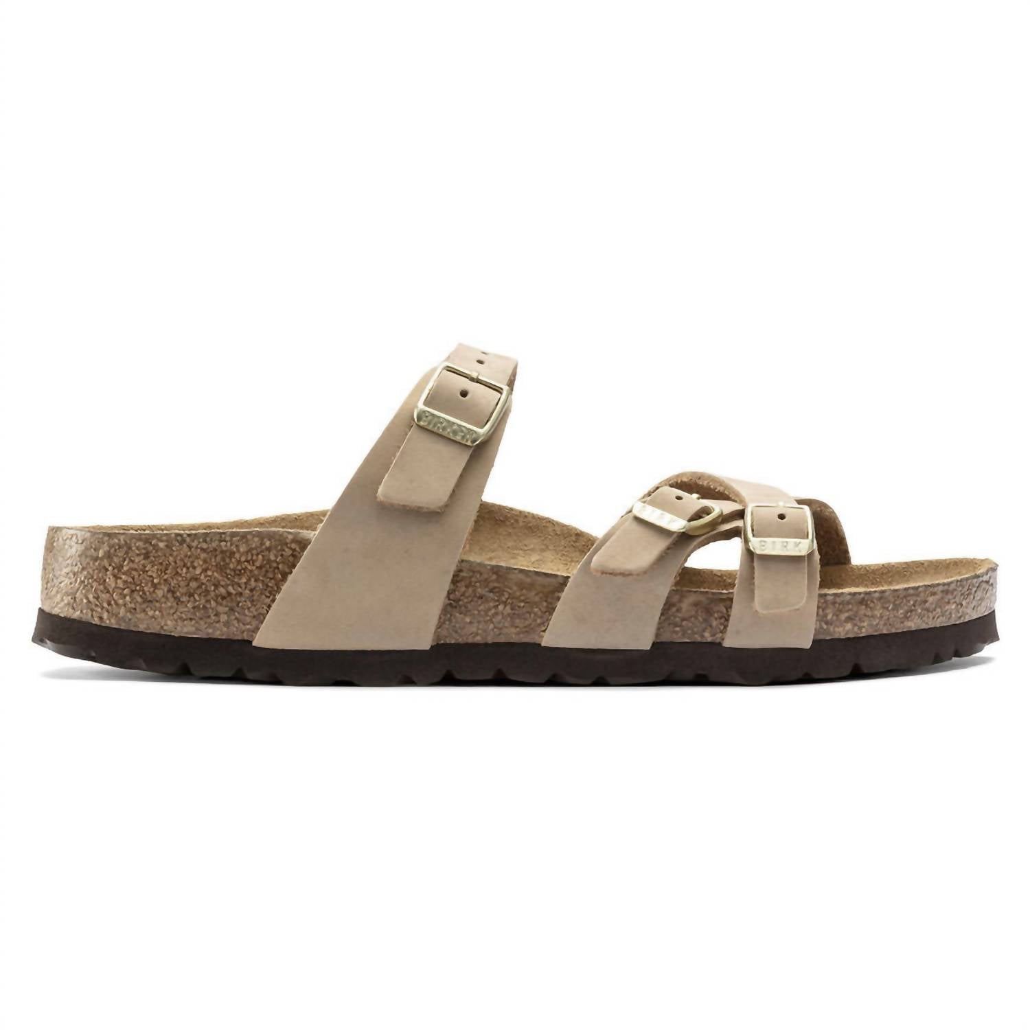 Unisex - Franca Leather Strap Sandals - Narrow In Sandcastle