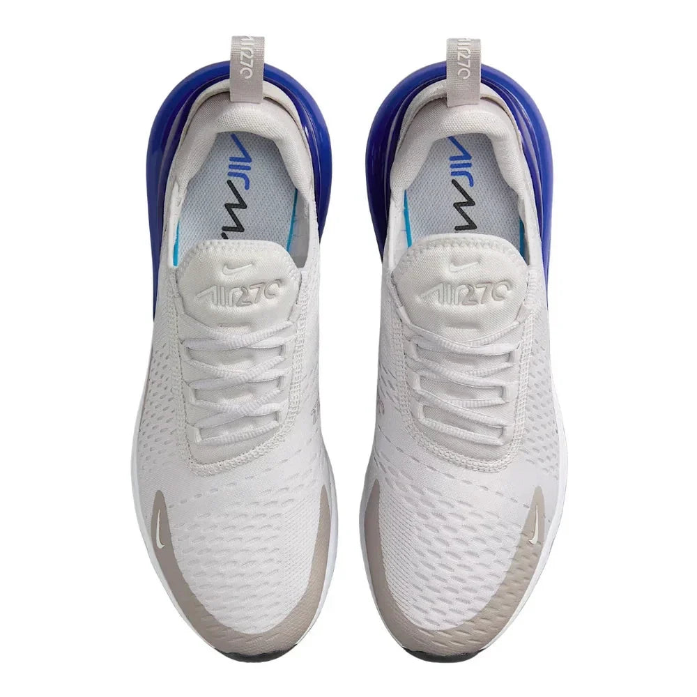 Men's Nike Air Max 270 AH8050-031 Sneaker White Gray Lifestyle Shoes DWA3496