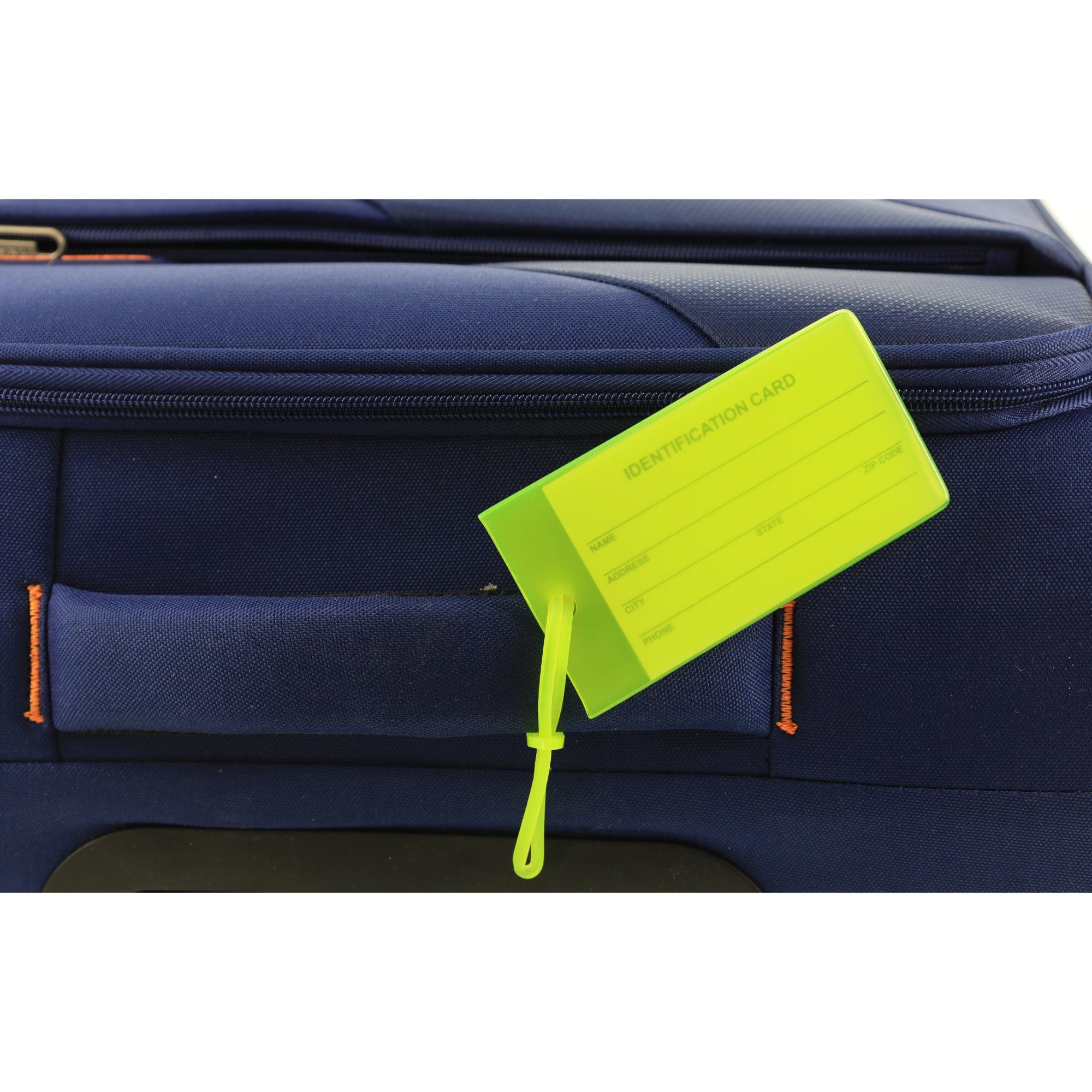 4pc Milleni Travel Jelly Luggage Suitcase Tags Loop Strap Name Address