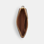 Coach Outlet Corner Zip Wristlet In Signature Canvas With Stripe