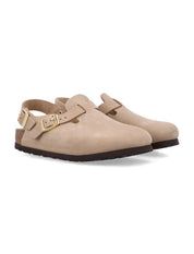 Tokio Nubuck Leather Clog Sandals