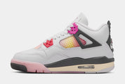 Big Kid's Air Jordan 4 Retro Comic Off White/Anthracite/Neutral Grey/Fire Pink/Light Arctic Pink/Muslin IO2361-100
