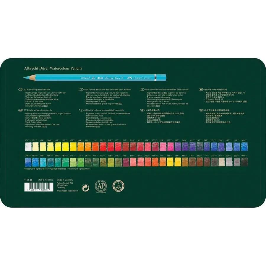 60 Faber-Castell Albrecht Durer Water Colour Pencils Tin Set Watercolour