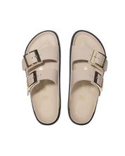 Anatomically Shaped Slip-On Sandals with Lacquered Straps