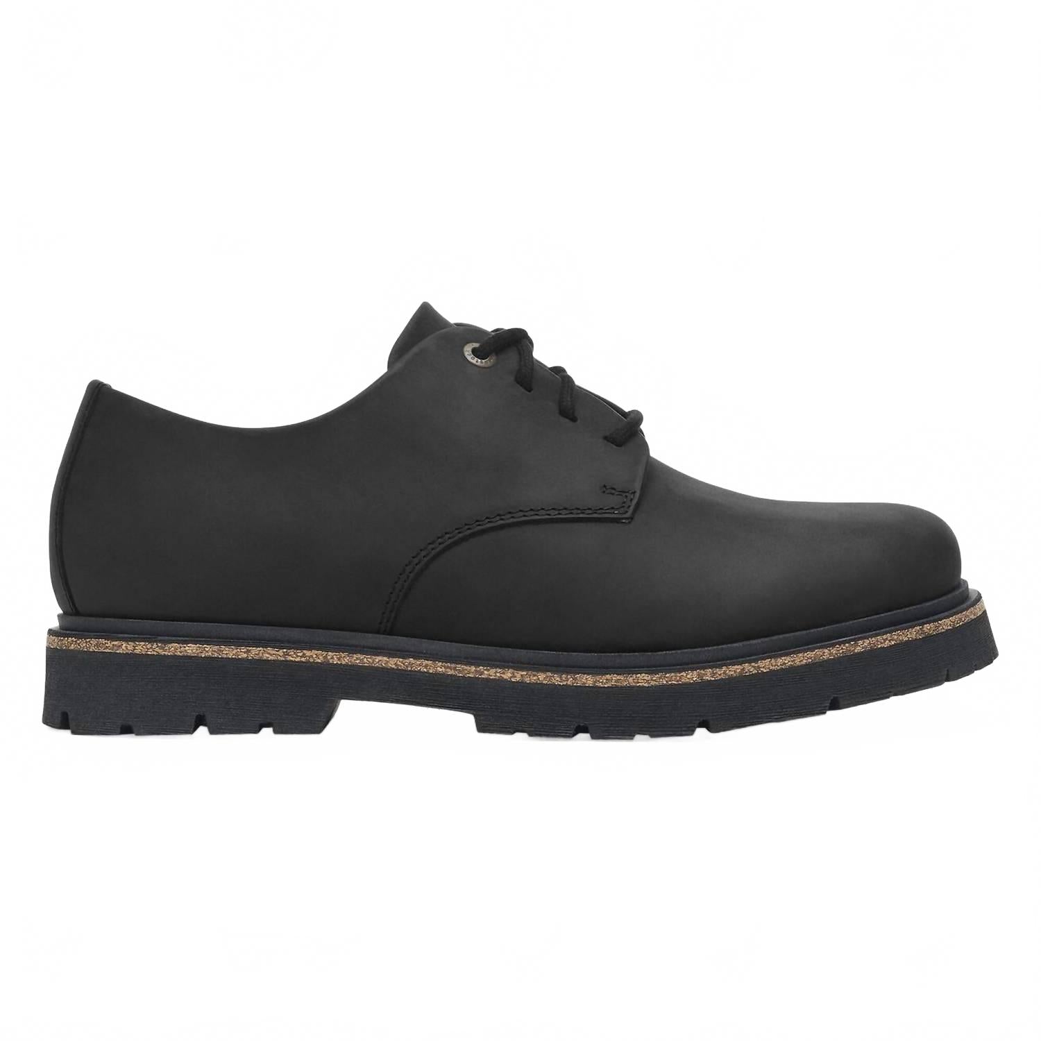 Men's Highwood Lace Low Leather Shoes In Black