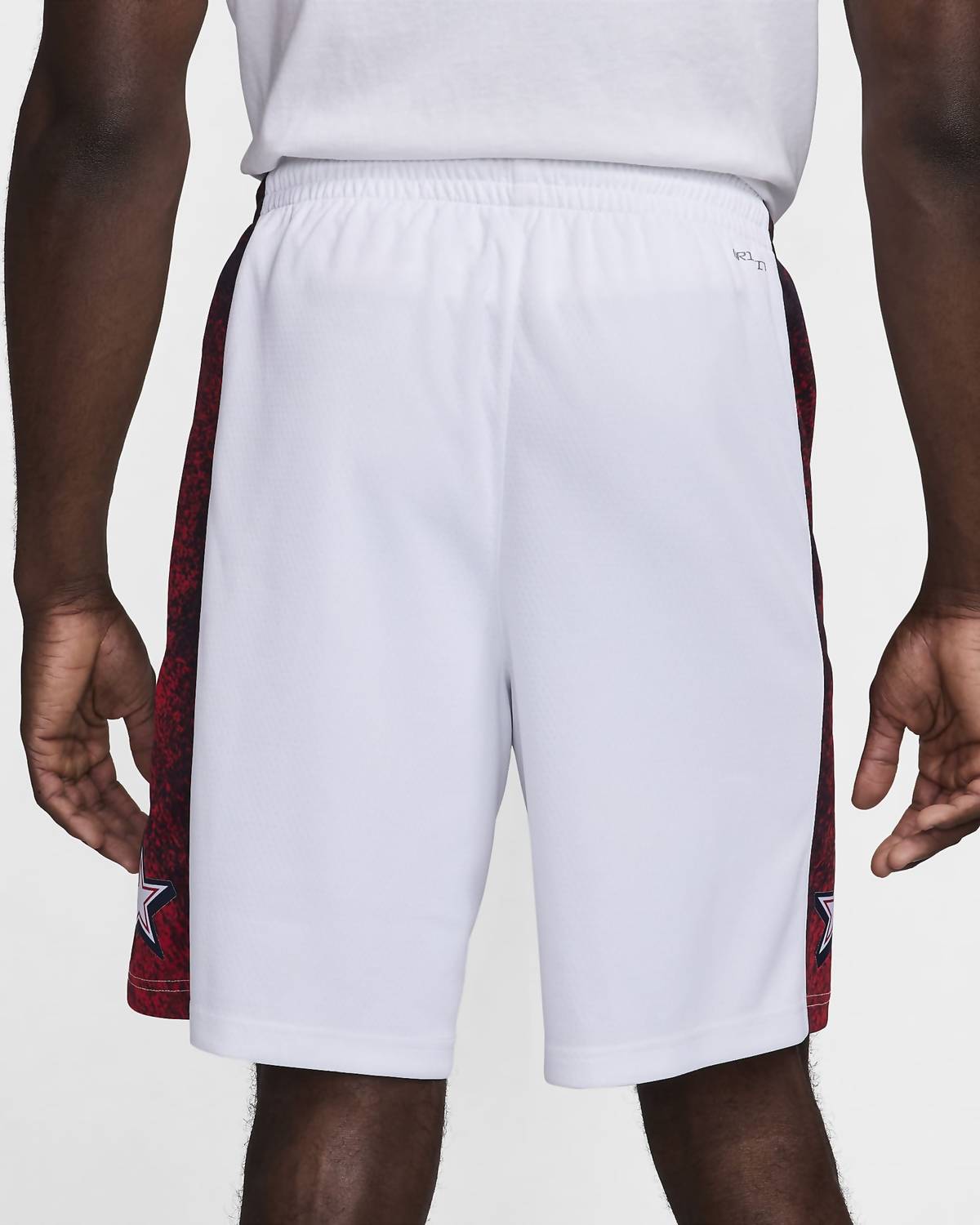 Men's Usa Limited Home Basketball Shorts In White/red/black
