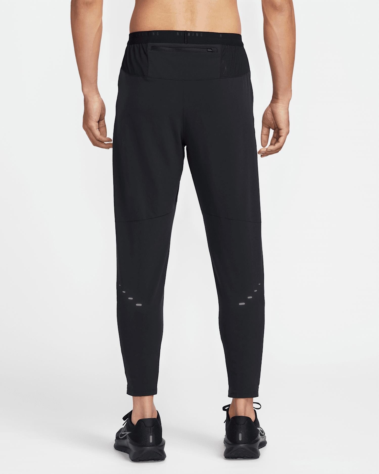 Dri-Fit Woven Running Trousers In Black/black/reflective Silv