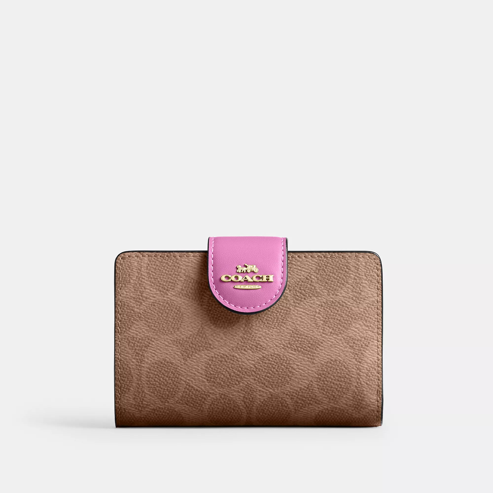 Coach Outlet Medium Corner Zip Wallet In Signature Canvas