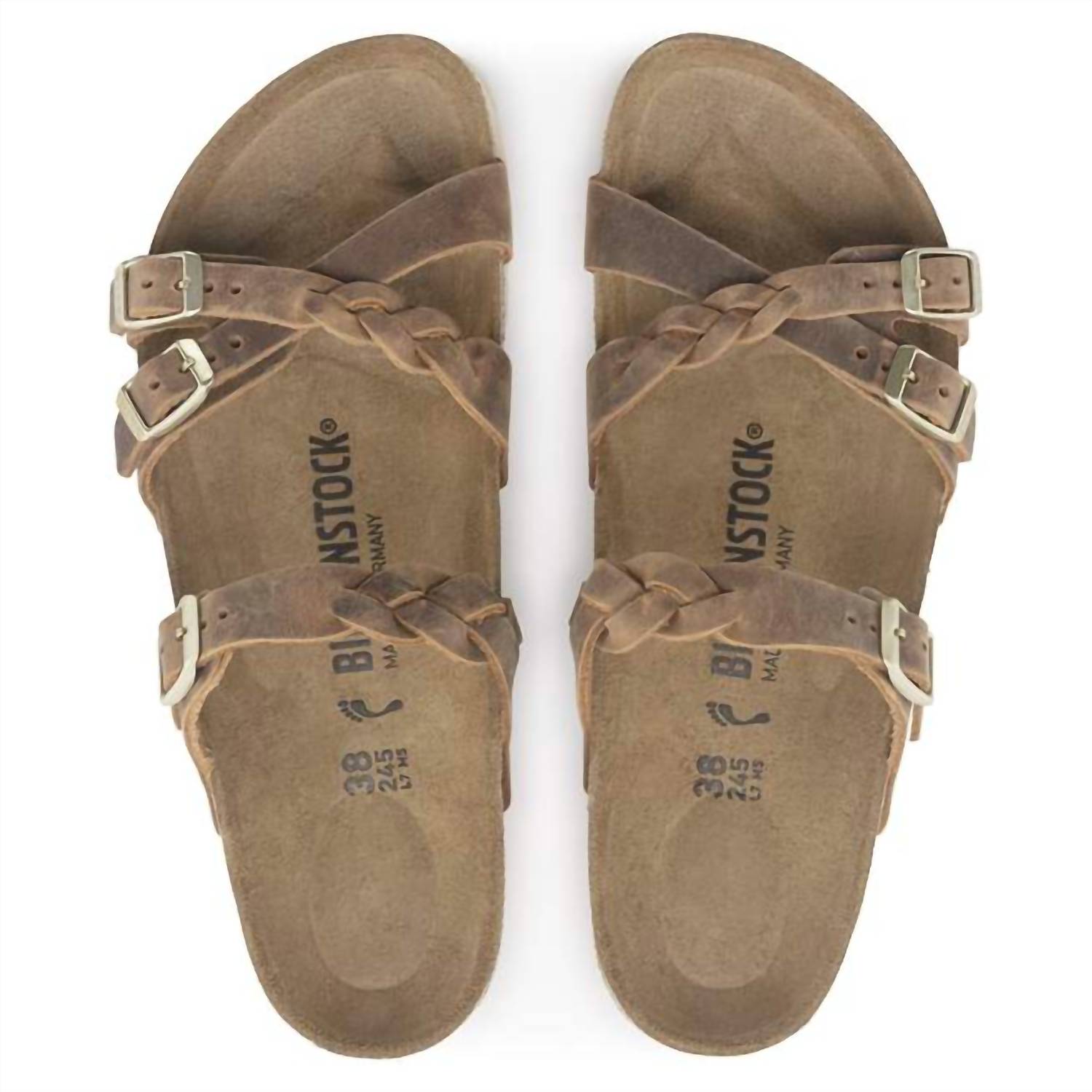 Women's Franca Braided Leather Sandal In Cognac