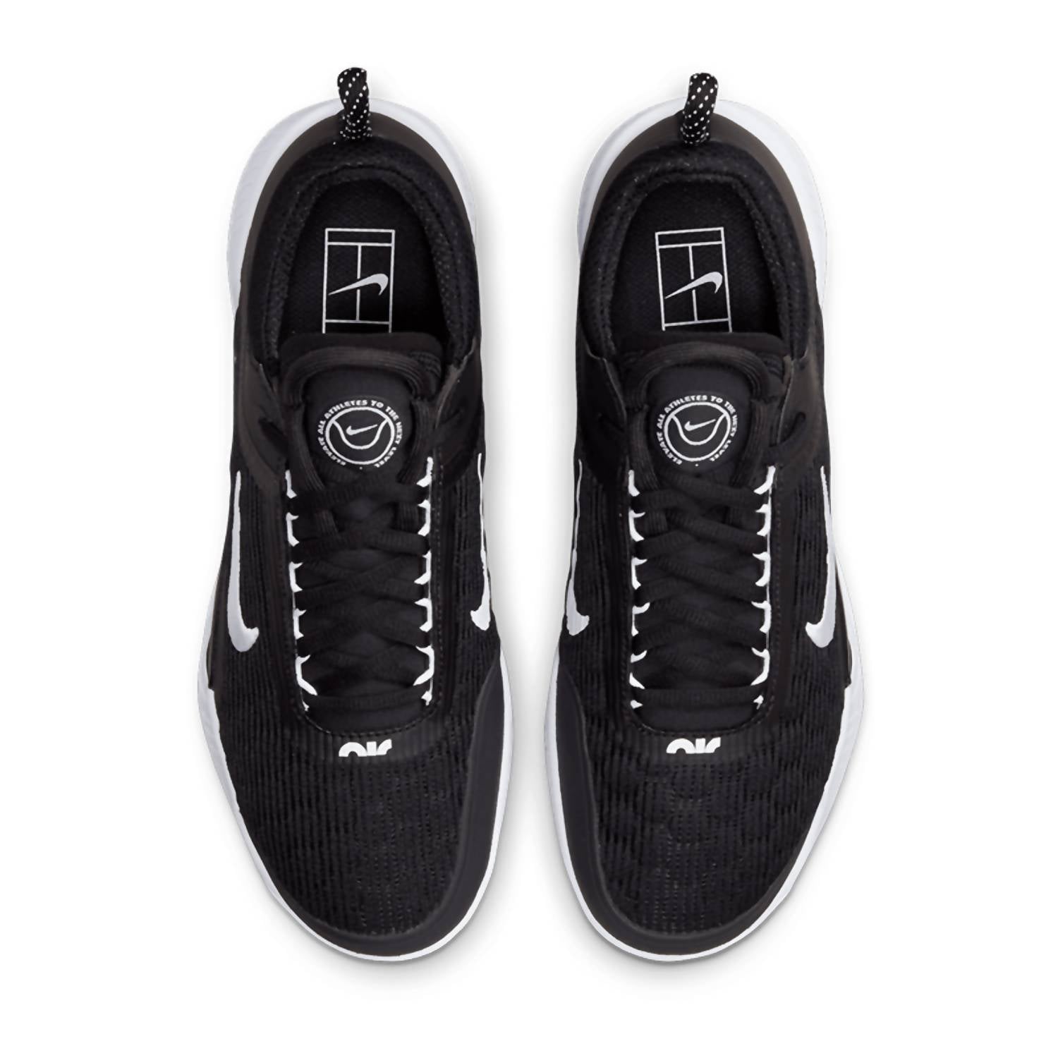 Men's Zoom Court Next Hard Court Tennis Shoes In Black/white