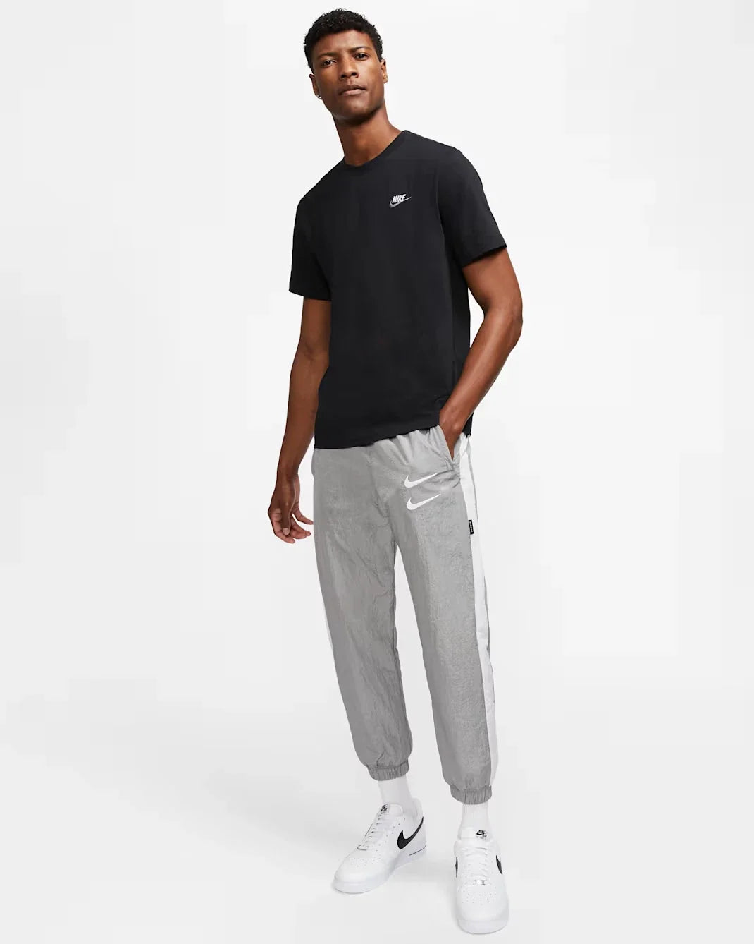 Nike Sportswear Club T-Shirt Mens Black White Cotton Short Sleeve DSGL1232