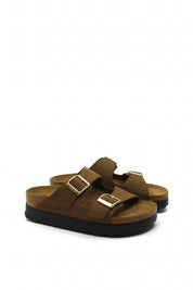 Women's Arizona Platform Sandal In Dark Tea