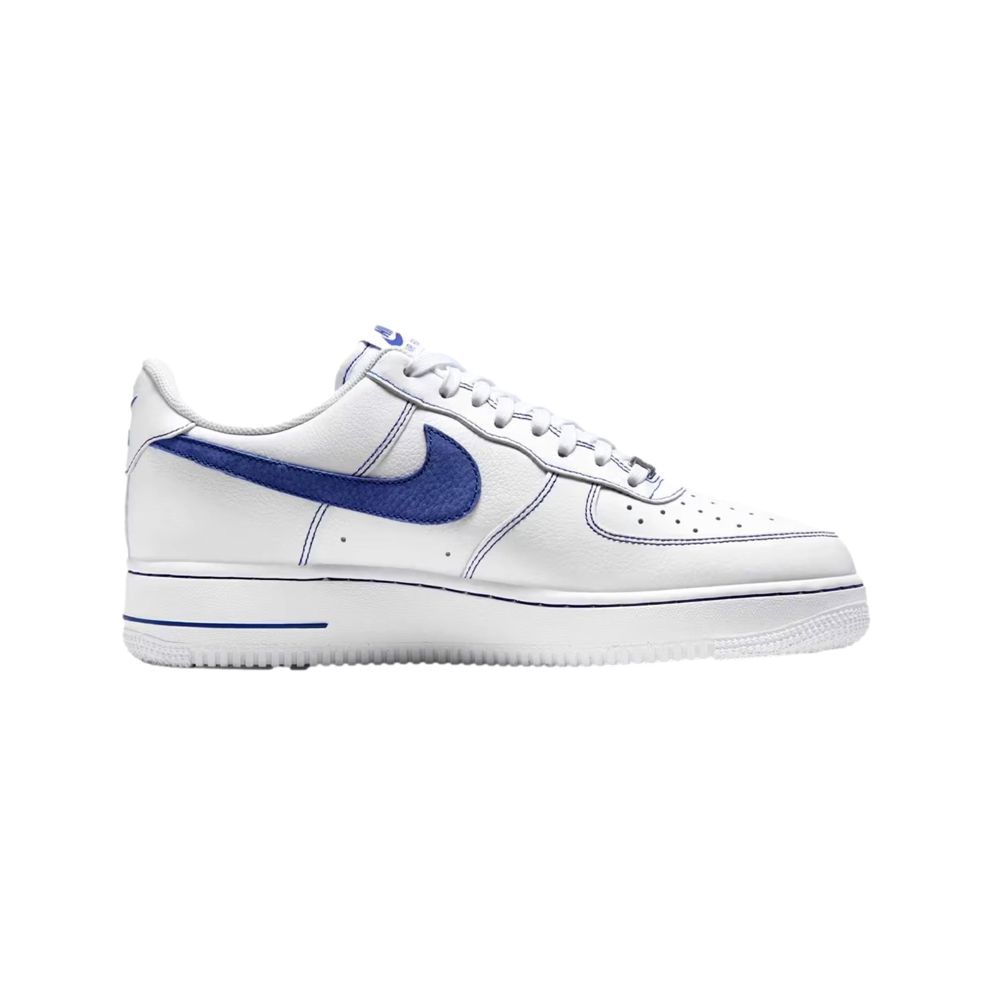 Nike Air Force 1 '07 LV8 White / Deep Royal Blue  HQ2037-100 Men's