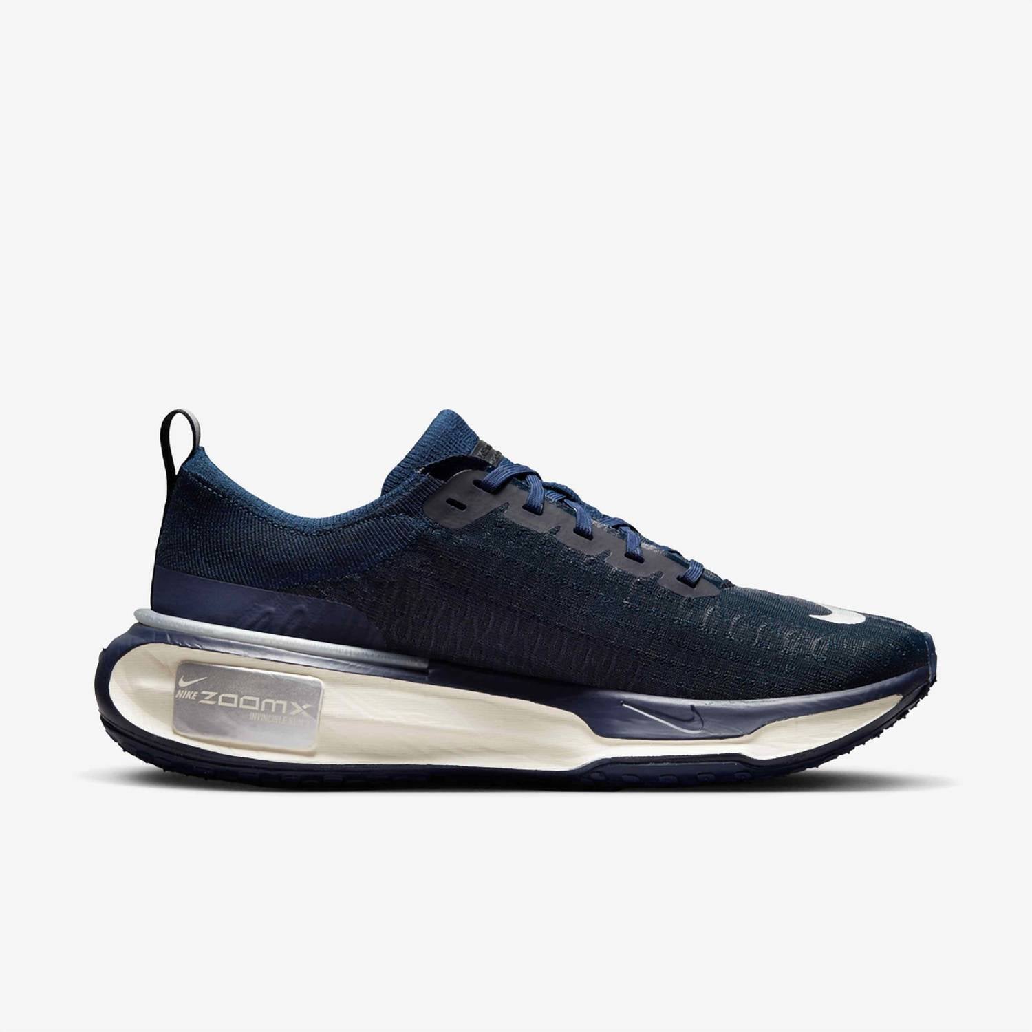 Men's Zoomx Invincible 3 Road Running Shoes In College Navy/metalic Silver