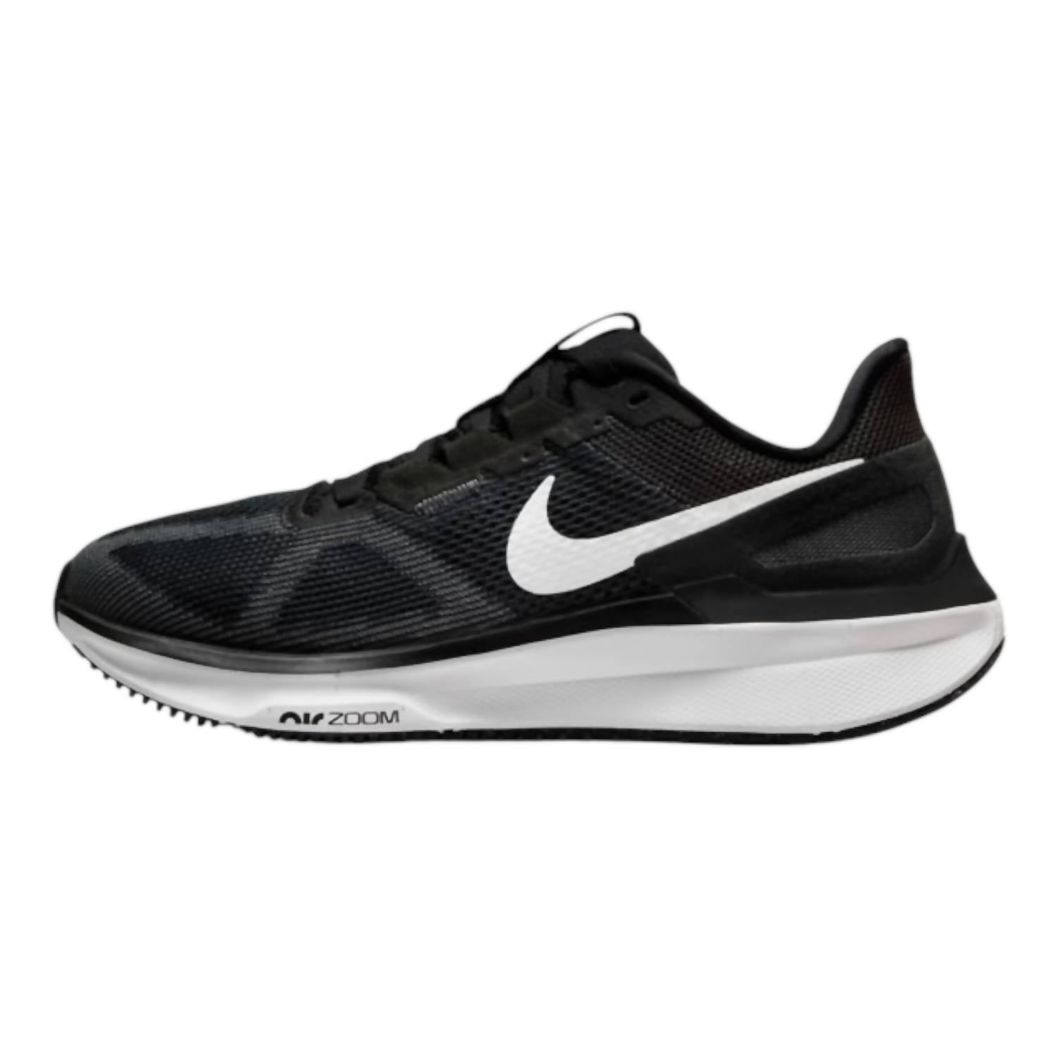 Women's Air Zoom Structure 25 Shoes In Black/dark Smoke Grey/white