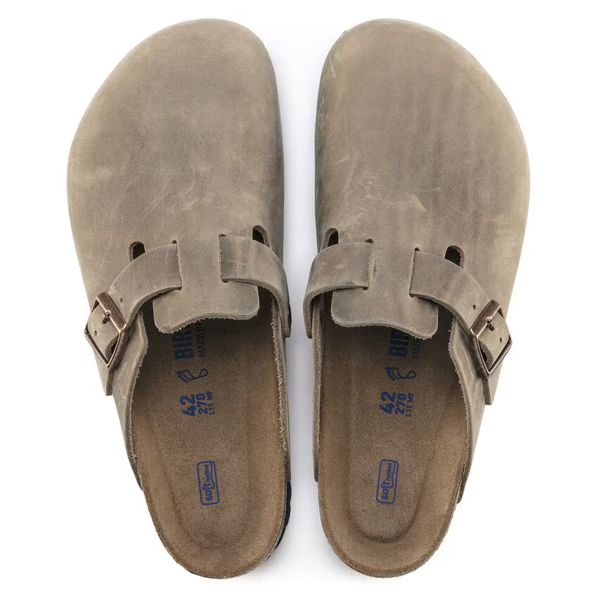 Unisex Birkenstock Boston Soft Footbed 1018147 Brown Leather Clog RHS4841