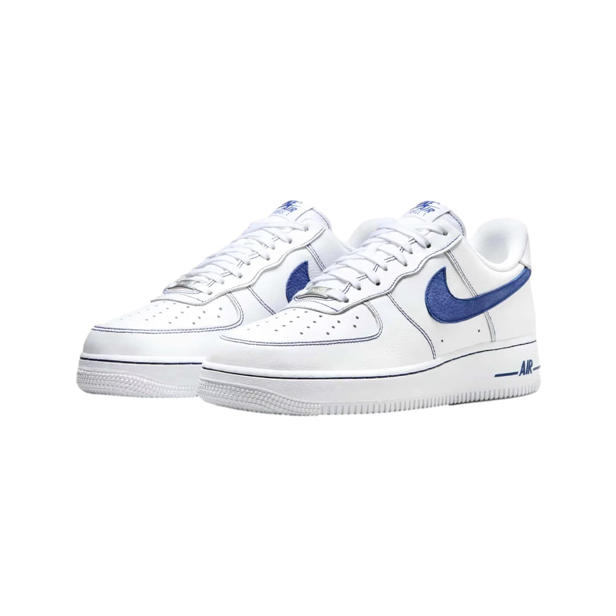 Nike Air Force 1 '07 LV8 White / Deep Royal Blue  HQ2037-100 Men's