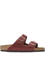 Men's Arizona Double-Buckle Suede Sandals In Zinfandel