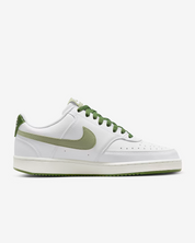 Men's Nike Court Vision Low FJ5480-100 Sneakers White Oil Green Leather Shoes
