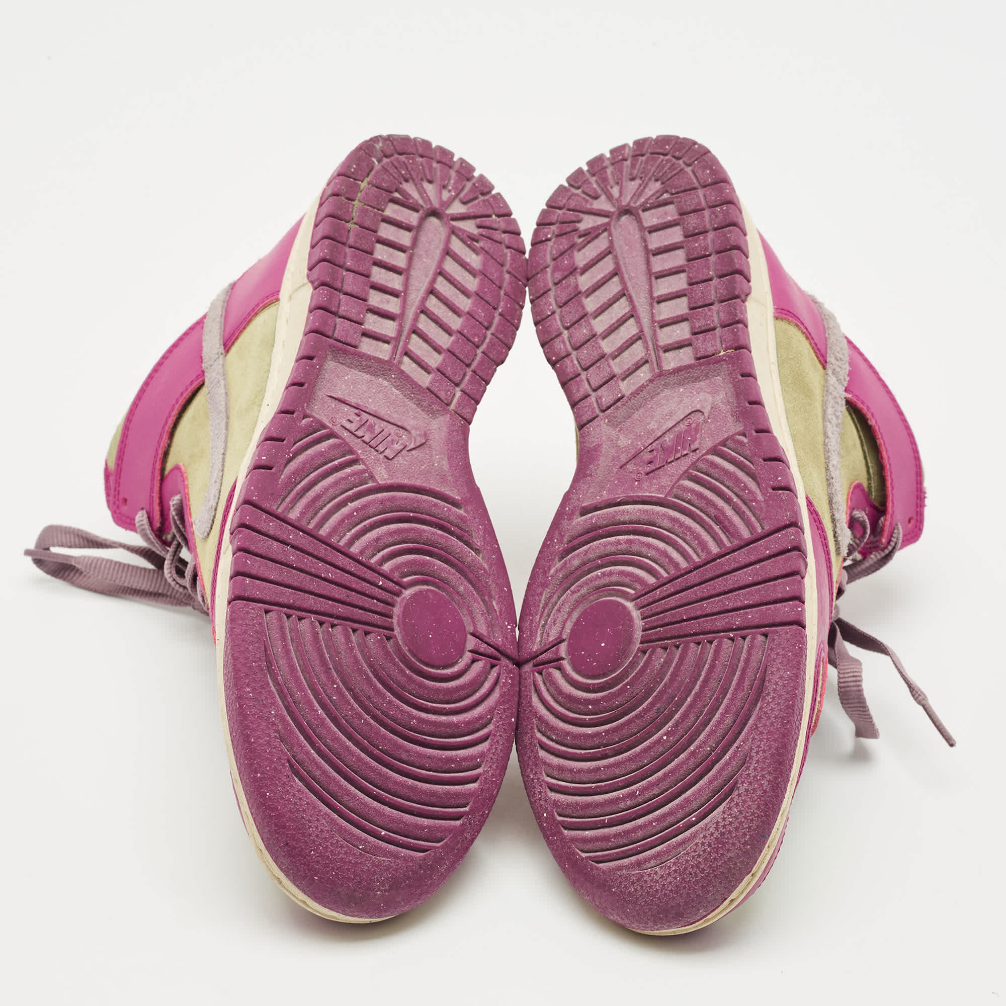 Nike Multicolor Leather And Suede Dunk Dynamic Berry High  Sneakers