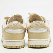 Nike Beige/white Leather Dunk Low Team Gold Sneakers