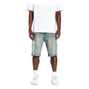 Men's Crysp Denim Rigged Shorts Blue CRY-SUM26-015-BLUE
