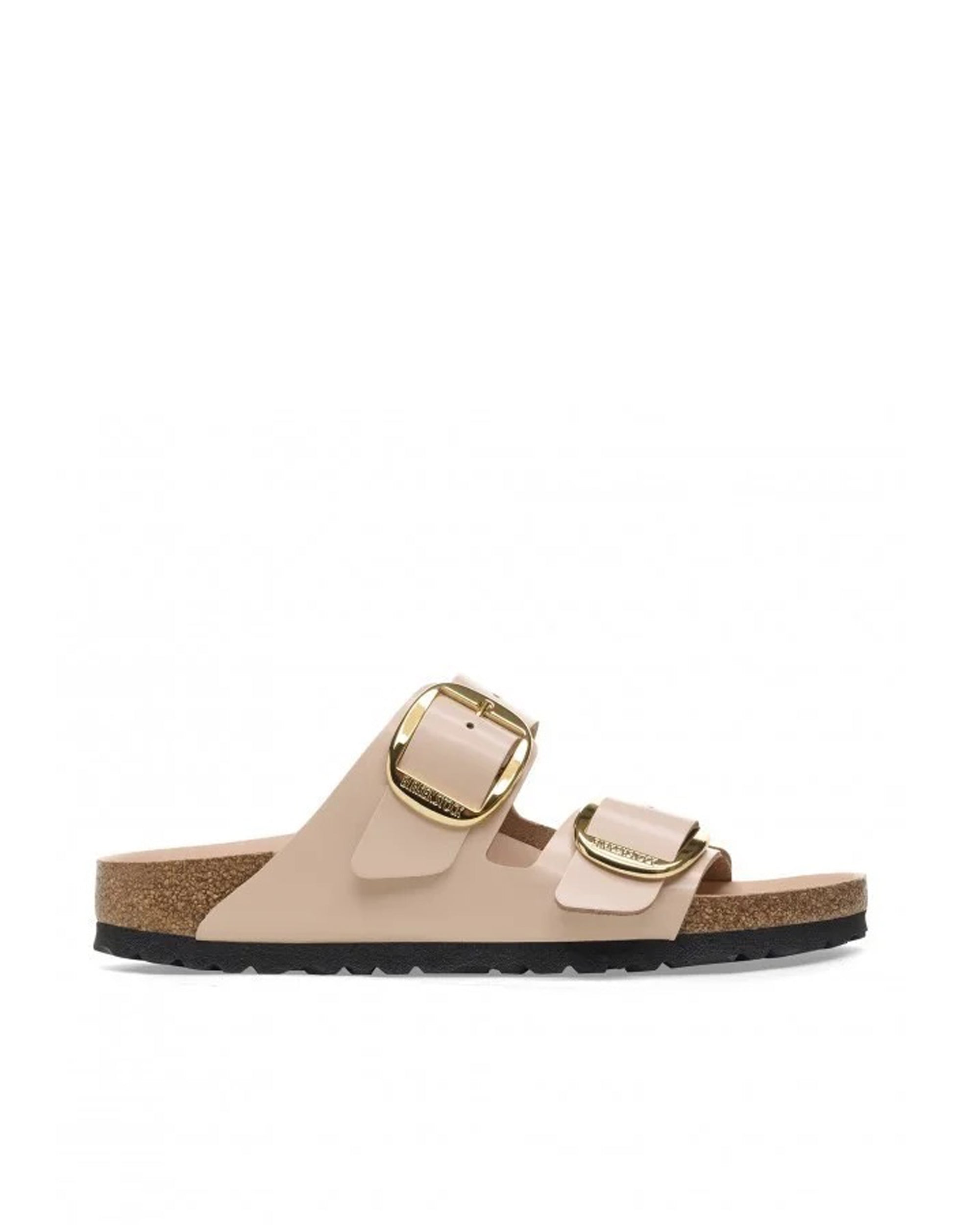 New Beige Arizona Big Buckle Shine Sandals