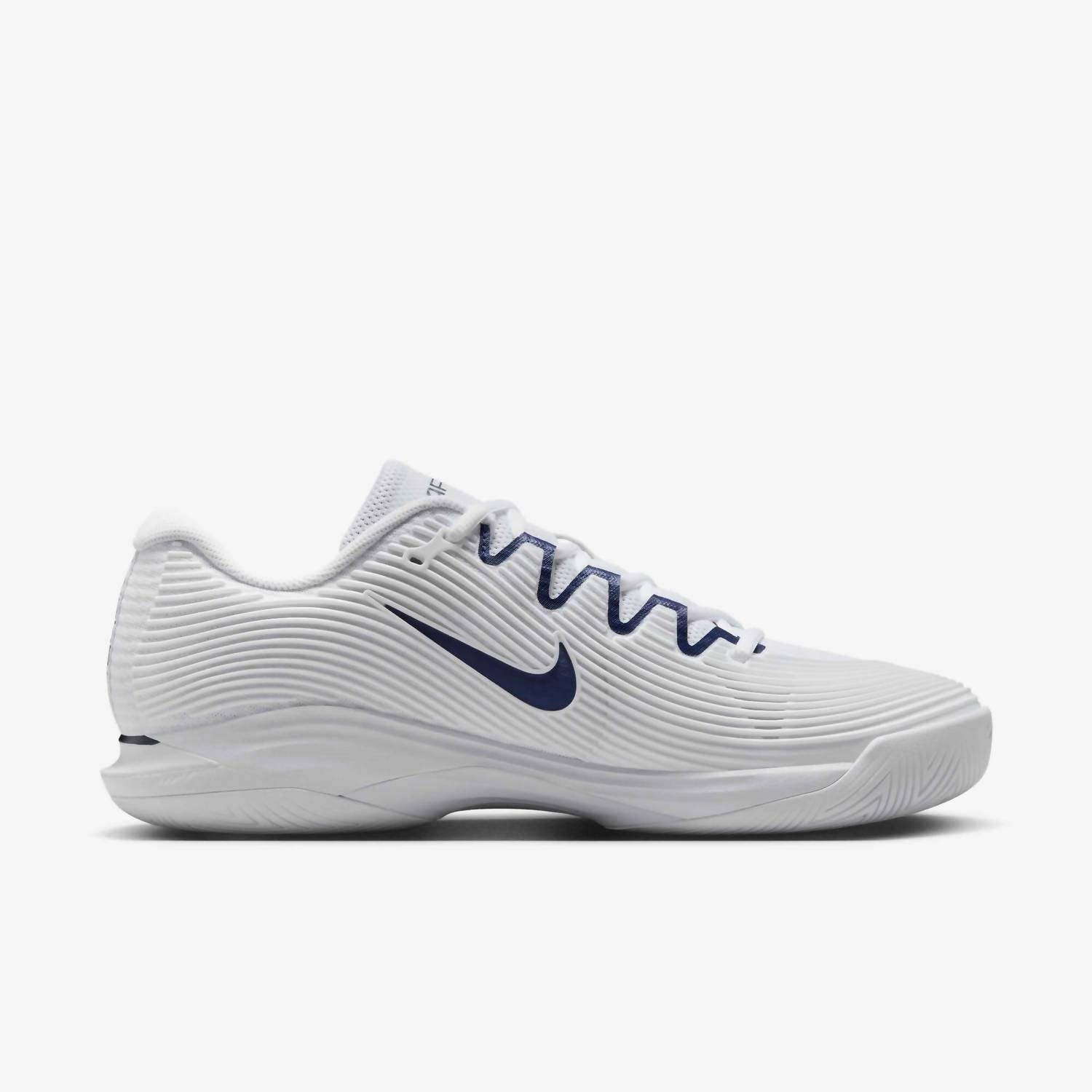 Men's Zoom Vapor 12 Hard Court Tennis Shoes In White White/midnight Navy