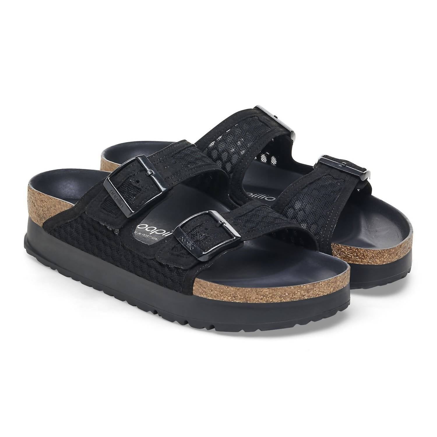 Women's Arizona Pap French Piping Flex Platform Sandal In Black