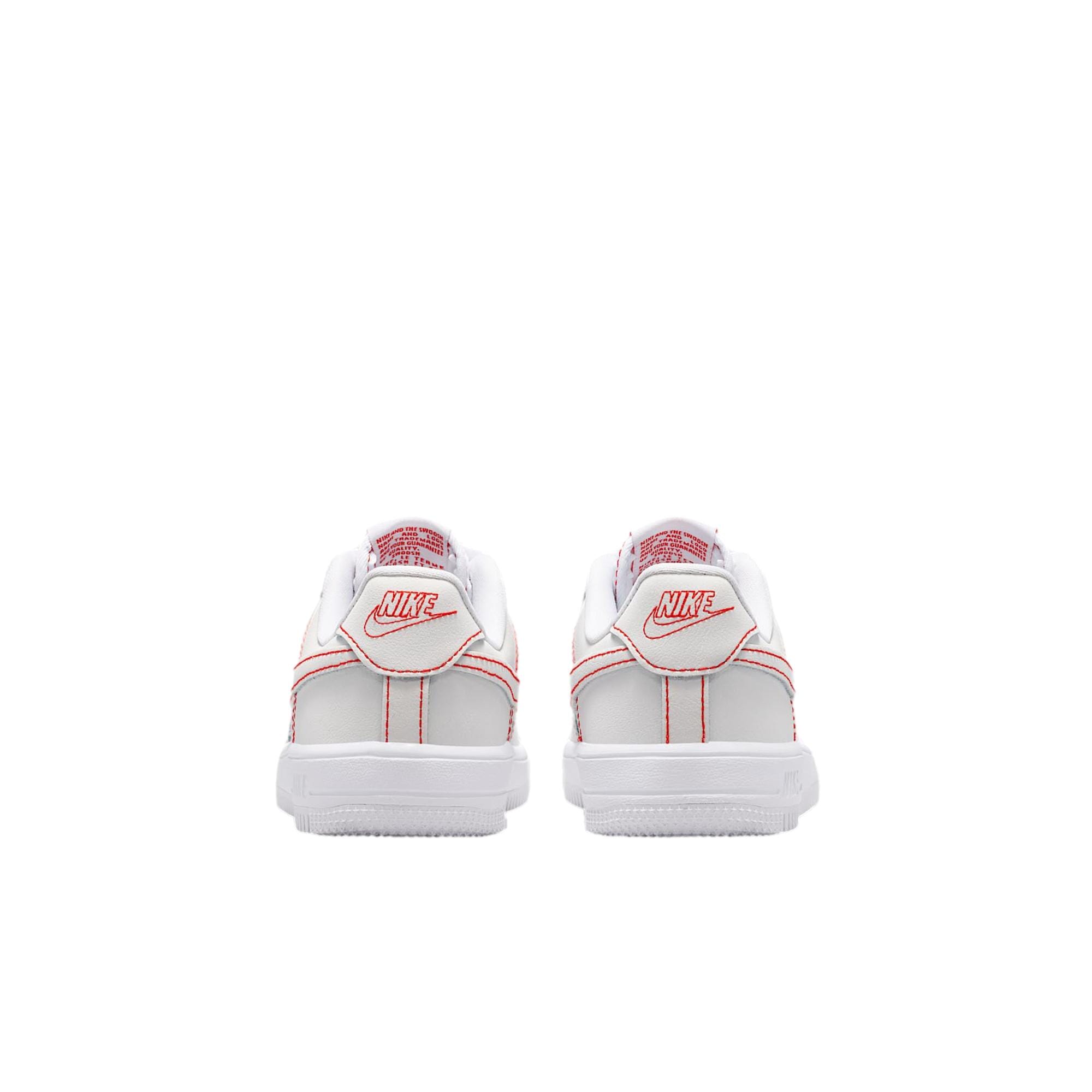 Nike Force 1 Low LV8 1 Lace White / University Red  IO1971-100 Pre-School